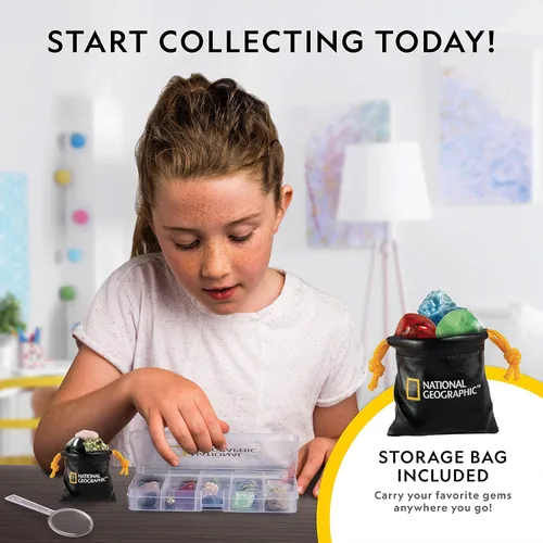 Miniatura 2 de National Geographic Rocks & Mineral Collection - Caja de colección de rocas para niños con 15 piedras preciosas y cristales, geología para niños