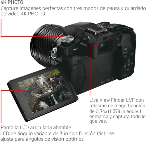 Miniatura 4 de Cámara Panasonic Lumix DMC-G85KBODY de lentes intercambiables, sin espejo, 4K, cuerpo solamente, 16 megapíxeles, negro