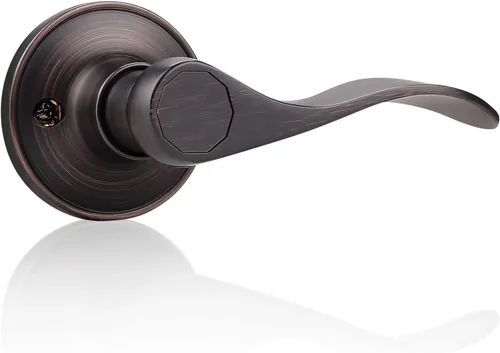 Miniatura 9 de Probrico 12061SN - Manija de puerta, juego de cerradura para puerta con llave de seguridad, para entrada, acabado niquelado satinado disponible