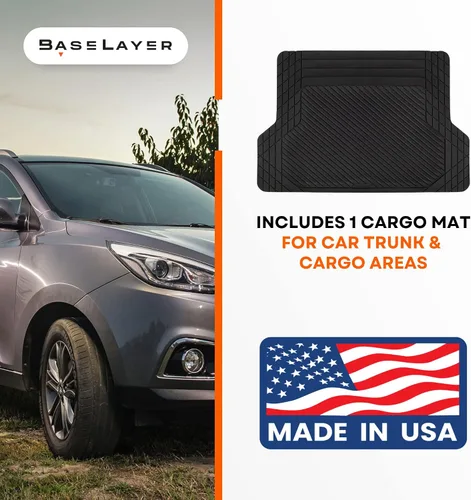 Miniatura 3 de BaseLayer Cut-to-Fit™ - Alfombrilla de carga negra - Alfombrillas universales impermeables para la mayoría de los vehículos, alfombrillas duraderas