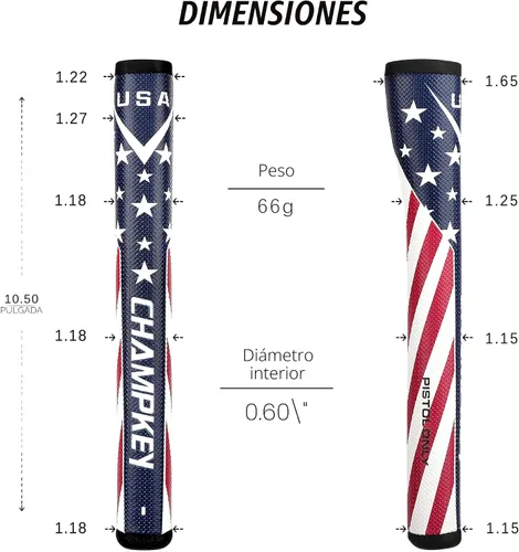 Miniatura 6 de CHAMPKEY USA Pistol Golf Putter Grip Comfortable Polyurethane and Lightweight Putter Grips