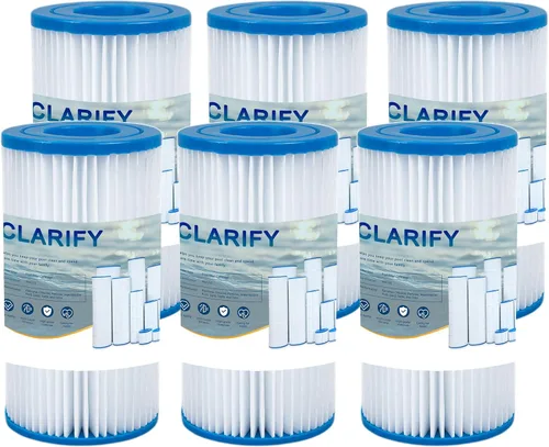 Miniatura 8 de CLARIFY Cartucho de filtro de piscina tipo A/C compatible con 29000E/59900E, filtros de piscina sobre el suelo fáciles de configurar para escapadas