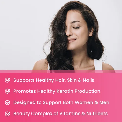 Miniatura 6 de NutraChamps Gomitas de biotina de 5000 mcg con colágeno, queratina y más – Vitaminas para la piel y las uñas para mujeres y hombres – Apoya el ciclo