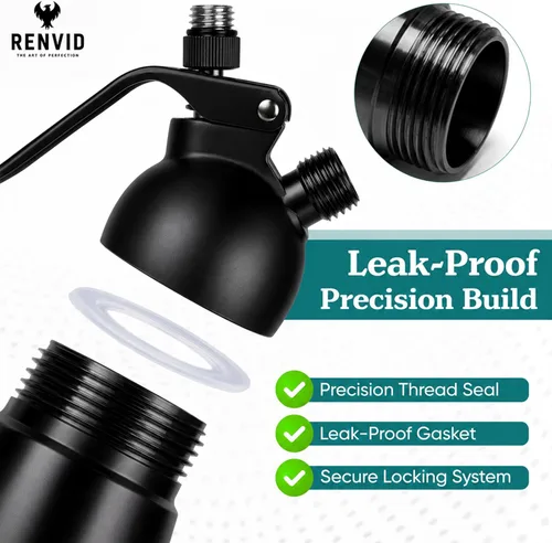 Miniatura 5 de Dispensador profesional de crema batida, recipiente de aluminio de 16.9 fl oz con 2 juegos de puntas de acero inoxidable y plástico, cepillo de Negro