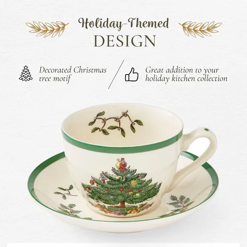 Miniatura 3 de Spode árbol de Navidadtaza y platillo by Spode