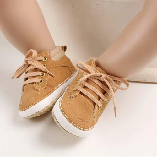 Miniatura 2 de BENHERO Baby Girls Boys PU Leather Shoes Toddler Infant First Walker Soft Sole High-Top Ankle Sneakers Newborn Crib Shoes