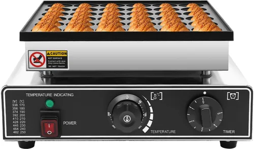 Miniatura 12 de Máquina eléctrica para hacer gofres de 1300 W, máquina eléctrica de doble cabezal para gofres de 122-572 ℉ para uso doméstico y comercial