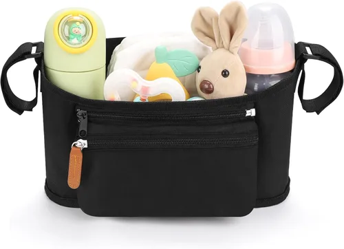 Miniatura 3 de Accmor Organizador universal para cochecito con bolsa desmontable para teléfono, organizador de cochecito, accesorios para Uppababy, Baby Jogger