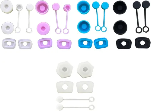 Miniatura 2 de Juego de 6 tapones para mantener tu taza limpia y ordenada a prueba de derrames para Stanley, vaso cuadrado redondo de silicona a prueba de derrames