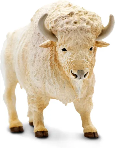 Miniatura 5 de Safari Ltd. Figura de búfalo blanco, figura detallada de plástico de 6 pulgadas, divertido juguete educativo para niños, niñas y niños a partir de 3