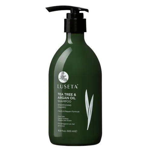 Miniatura 8 de Luseta Champú de aceite de árbol de té, 33.8 onzas, tratamiento natural anticaspa para cabello seco y dañado, sin sulfatos y seguro para cabello