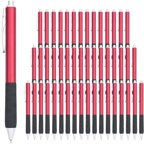 Miniatura 10 de Bolígrafos de Gel Negros, Paquete de 50 Bolígrafos Negros 0.5mm de Punta Fina, Tinta Negra, Escritura Suave, Bolígrafo de Gel con Clic para Oficina
