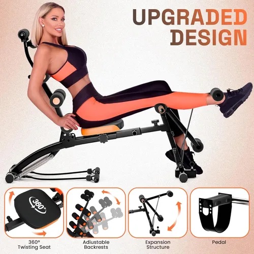 Miniatura 3 de YOXIER Máquina AB para entrenamiento de estómago, máquina multifuncional ajustable para entrenamiento corporal total, equipo de ejercicio abdominal