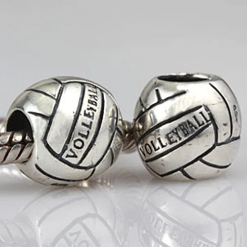 Miniatura 3 de Encanto de voleibol de plata de ley 925 encanto deportivo para pulsera Pandoar (A)