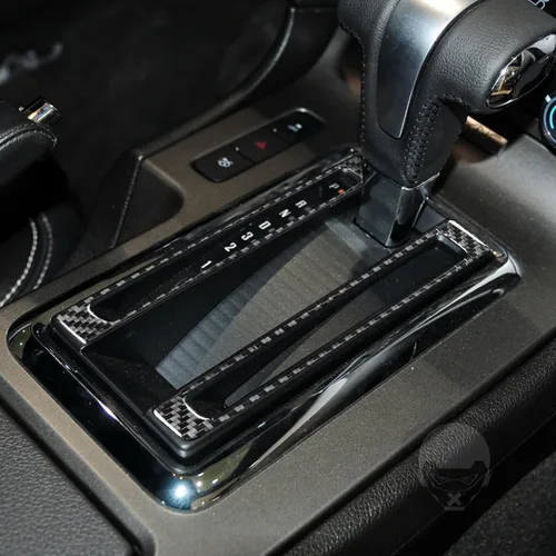 Miniatura 5 de NVCNX Fibra de Carbono Compatible con Ford Mustang GT Shelby 2010-2014 2011 2012 2013 Consola Central del Coche Transmisión Automática Caja