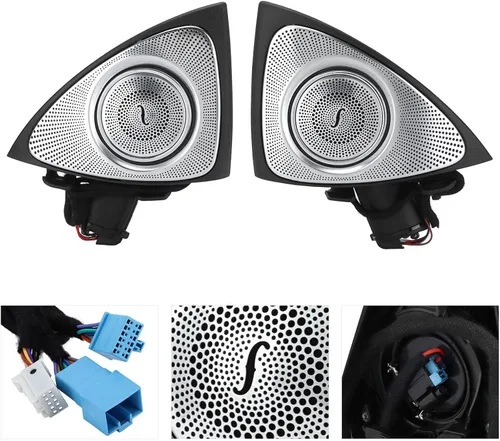 Miniatura 7 de Tweeters de audio para coche con kit de iluminación ambiental LED, 7 colores 3D giratorios, repuesto para S-Class W222 Pre-Facelift 2014-2017