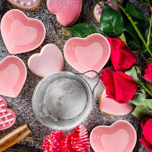 Miniatura 4 de Dandat 24 platos de salsa de soja en forma de corazón, mini cuencos de cerámica pequeños platillos pequeños, lindos platos multiusos