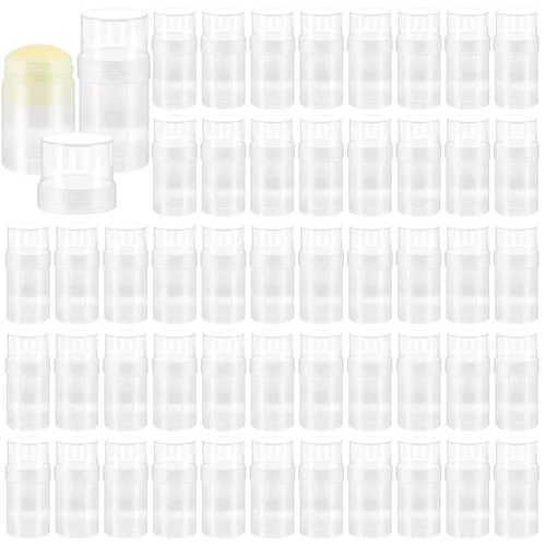 Miniatura 9 de Teenyyou 50 recipientes vacíos de desodorante de 2.0 fl oz/2 oz (2.0 fl oz/2 oz), botella de llenado de plástico, tubo de soporte para desodorante