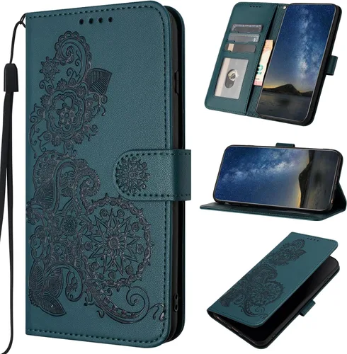 Funda compatible con Redmi Note 12 Pro Plus 5G, compatible con Redmi Note 12 Discovery 5G, funda magnética con tapa para teléfono, color verde