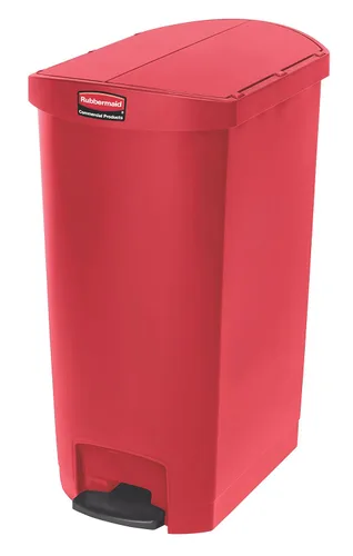 Miniatura 26 de Rubbermaid Commercial Products - Bote de basura Streamline Slim con pedal Papelera de plástico, 4 galones (15 litros), color rojo, con manos