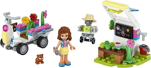 Miniatura 4 de LEGO Friends Olivia's Flower Garden 41425 Juguete de construcción para niños; este jardín de juegos viene con 2 figuras construibles, Friends Olivia
