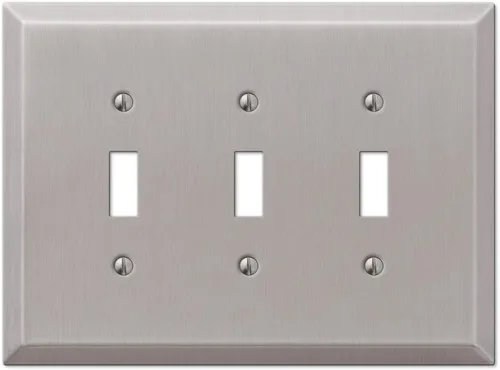 Miniatura 4 de Colester Direct - Placa de pared de níquel satinado para interruptor de pared, cubierta de tomacorriente GFI, acabado mate de níquel satinado