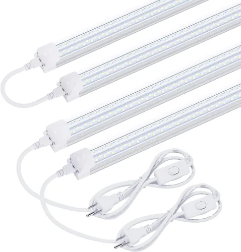 Miniatura 3 de Luz de tubo integrada en forma de V T8 de 8 pies, doble lado, 4 filas, lámpara LED de 120 W, AC85-277V 14400 lúmenes 6000 K blanco frío, luz LED