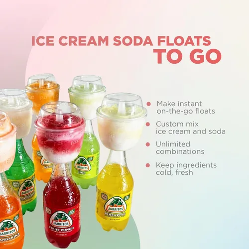 Miniatura 4 de Fizz Vaso flotante para helados para botellas de refrescos, taza de postre portátil a prueba de fugas para fiestas de verano y barbacoas, se adapta