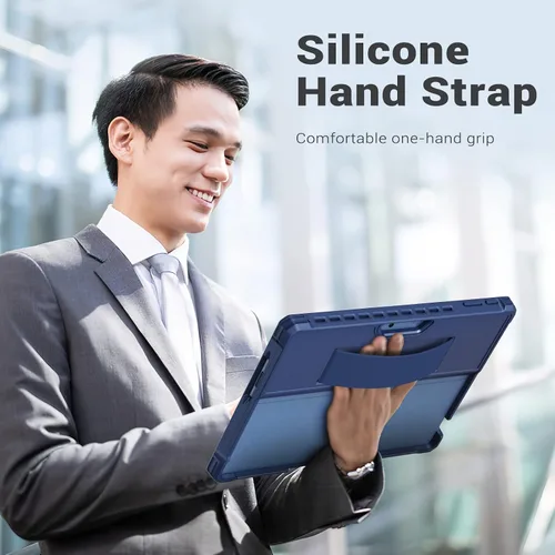 Miniatura 8 de MoKo Funda compatible con Microsoft Surface Pro 11, Surface Pro 10, Surface Pro 9 de 13 pulgadas, funda protectora resistente todo en uno con correa