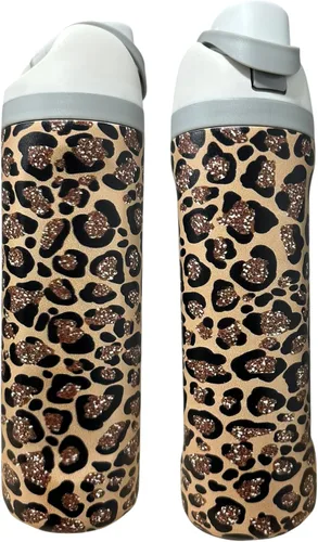 Miniatura 10 de Botella de agua de acero inoxidable de 40 oz taza Longhorn Bottle Bull Tumbler Cow Gift Western Water Bottle Cup (24oz Cream(90)-Longhorn (D35))