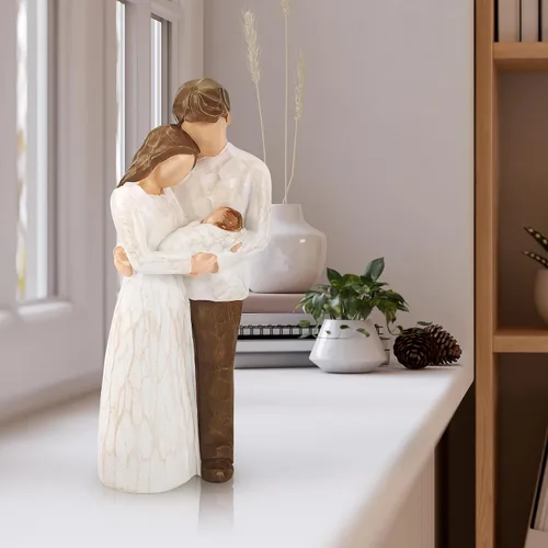 Miniatura 3 de Regalos para nuevos padres para parejas, regalos para nuevas madres para mujeres, una familia de tres figuras, regalo para mamá y papá por primera