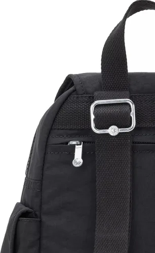 Miniatura 7 de Kipling Mochila estampada City Pack, Negro (Black Noir), Mini mochila City Pack para mujer, mochila ligera y versátil