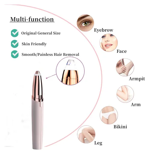 Miniatura 3 de Cabezales de repuesto para removedor de vello de cejas para acabado táctil, removedor de vello facial impecable, cuchillas de repuesto sin dolor