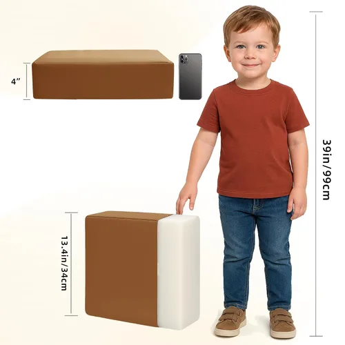 Miniatura 5 de Eiury Asiento elevador para bebé para mesa de comedor y silla de cocina, cojín de PU impermeable y antiarañazos, parte inferior antideslizante