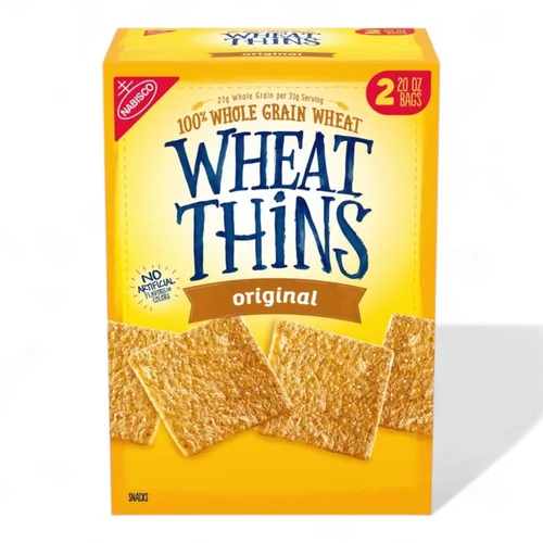 Wheat- Thins - Galletas originales de trigo integral de grano entero, tamaño de fiesta, caja de 40 onzas, paquete personalizado por MOOCHI