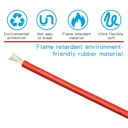 Miniatura 6 de BNTECHGO Carrete de alambre de silicona calibre 10 de 25 pies, alambre de cobre estañado trenzado de 10 AWG, color azul flexible