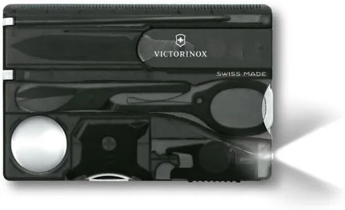 Victorinox Taschenwerkzeug Swisscard Lite Onyx - Juego de cuchillos de bolsillo, color negro transparente, talla única, acero aleado