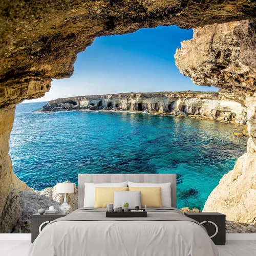 Miniatura 10 de Mural de pared 3D de atardecer atardecer, paisaje oceánico, removible, autoadhesivo, decoración de pared, para niños y niñas, habitación de niños