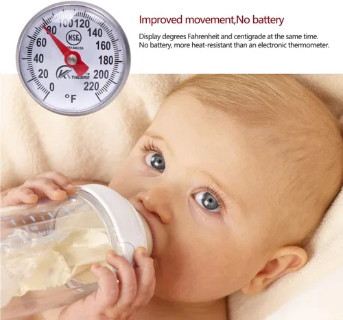 Miniatura 2 de KT THERMO Termómetro de Dial de 1 Pulgada de Lectura Instantánea, Mejor para Bebidas de Café, Espuma de Leche con Chocolate