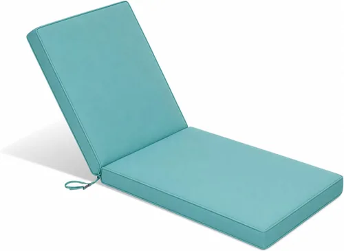 Miniatura 16 de BPS Paquete de 2 cojines para tumbonas de 72 x 22 pulgadas, resistentes a la decoloración y al agua, funda extraíble y correas ajustables para tomar