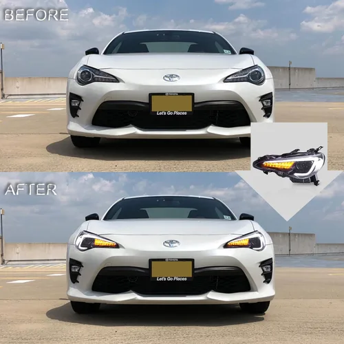 Miniatura 5 de VLAND Conjunto de luces traseras para Toyota GT86 2012-2020, BRZ 2013-2018, FRS 2012-2016 con señal de giro, luz LED DRL, enchufar y usar