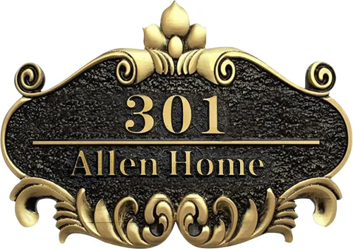 Miniatura 22 de Letrero personalizado con número de dirección del hogar, placa personalizada para buzón, puerta de casa, puerta, habitación, placa acrílica