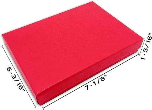 Miniatura 17 de TheDisplayGuys - Paquete de 25 cajas de cartón rellenas de algodón #33 para joyas, color rojo mate (3.5 x 3.5 x 1.0 pulgadas), para envío