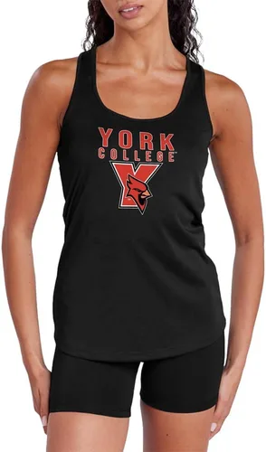 Miniatura 441 de Camiseta deportiva sin mangas oficial de NCAA Collegiate para mujer, con espalda cruzada, colección con logotipo primario