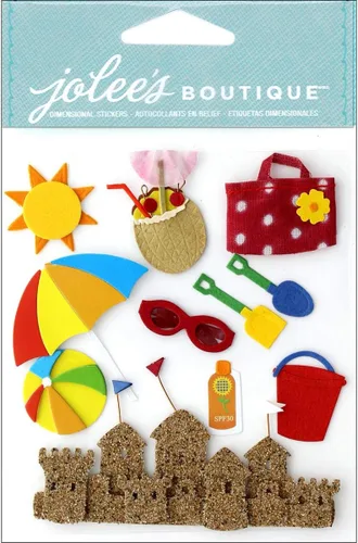 Jolee's Boutique Calcomanías dimensionales, diversión en la playa, brillantes