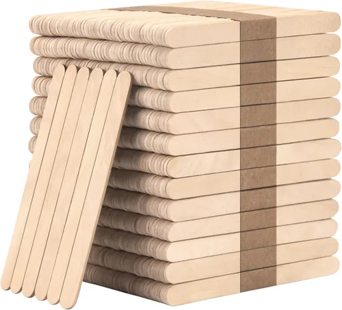 Miniatura 17 de WISYOK 240 palitos de madera natural, palitos de paleta, palitos para manualidades de 4.5 pulgadas, ideales para artes y manualidades en casa