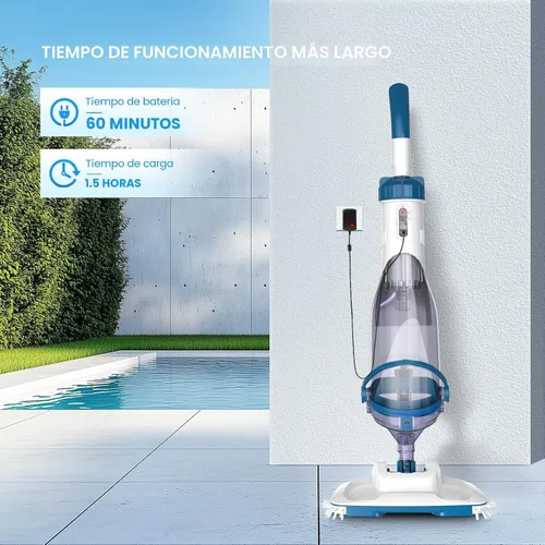 Miniatura 4 de ENHULK Aspiradora de piscina para piscina sobre el suelo, cabezal mejorado de 13.4 pulgadas de ancho y poste telescópico, potente succión de 18.5