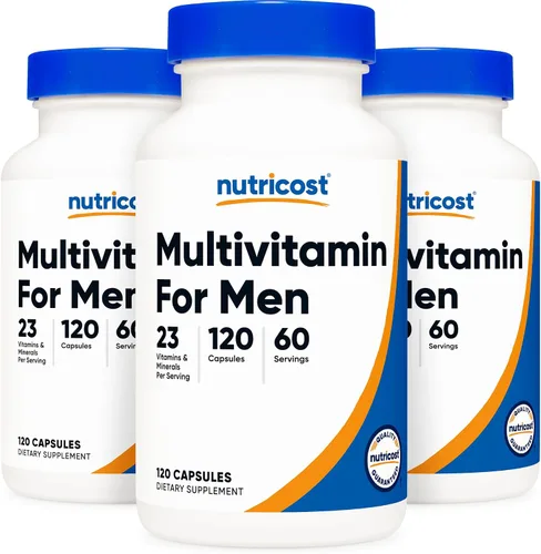 Nutricost Multivitamínico para Hombres 120 Cápsulas (3 Botellas) - Vitaminas y Minerales para El Hombre Sano