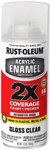 Miniatura 2 de Rust-Oleum - Pintura en aerosol para el sector de la automoción 271913, 12 onzas (paquete de 1 unidad), color transparente brillante, 128 onzas