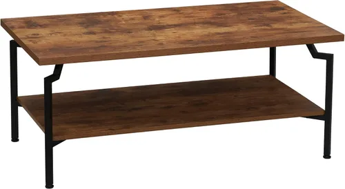 Miniatura 15 de Household Essentials Mesa de centro rectangular de hierro negro y oro